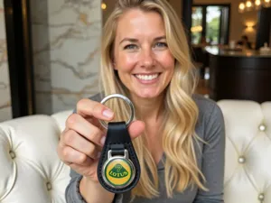 Lotus Schlüsselanhänger Stilvoll Leder Premium Haptik